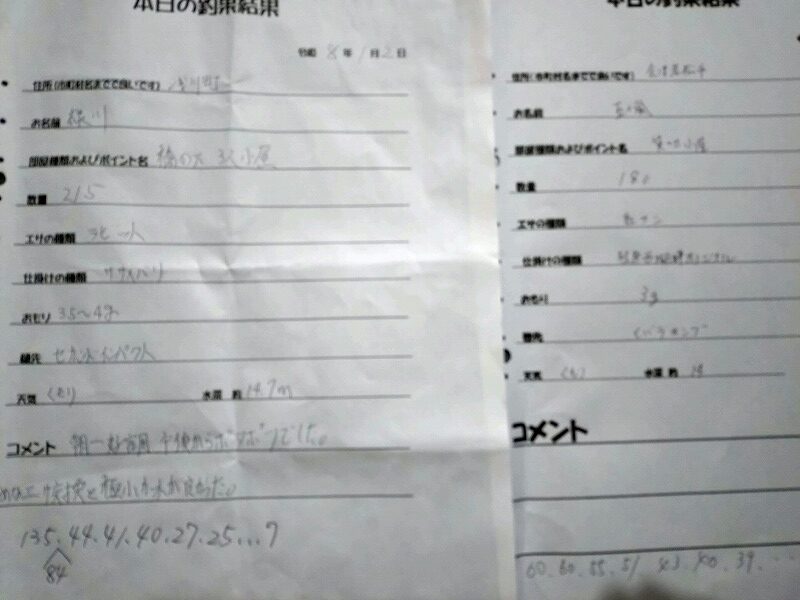 R8.1/2 本日のワカサギ釣果 – 檜原西湖畔オートキャンプ場